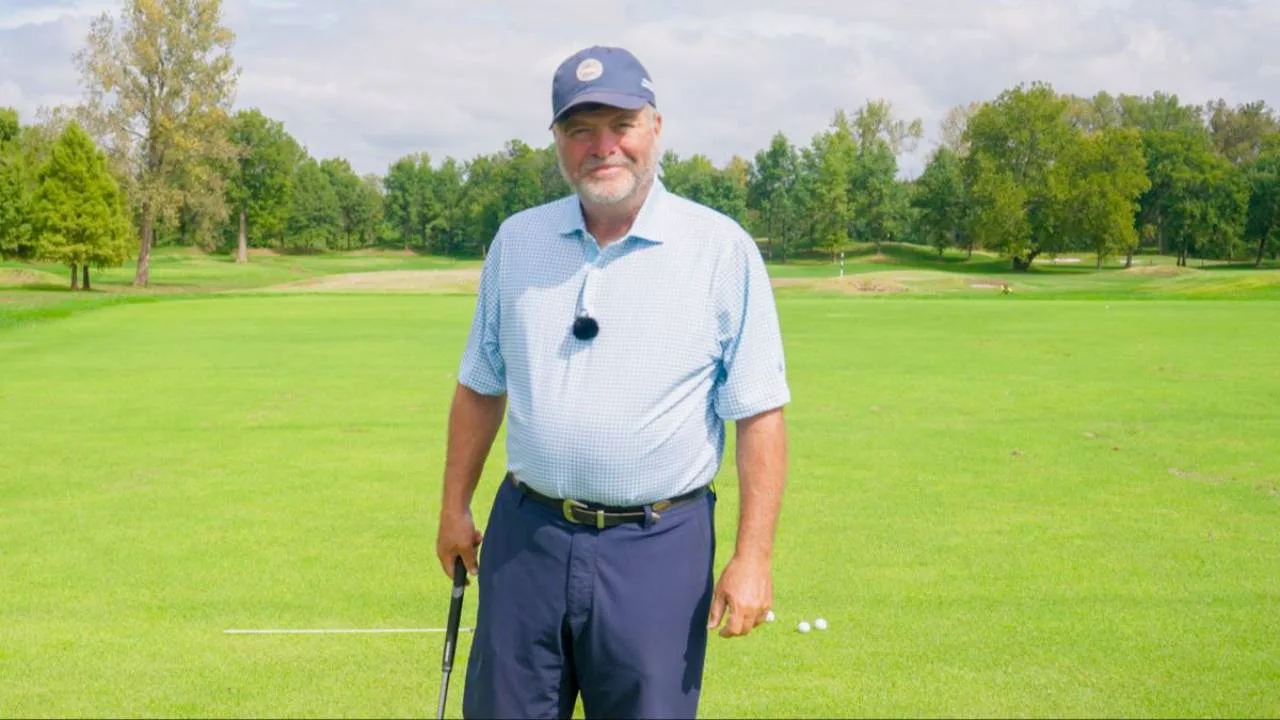 Coach Ed Schwent on the fairway