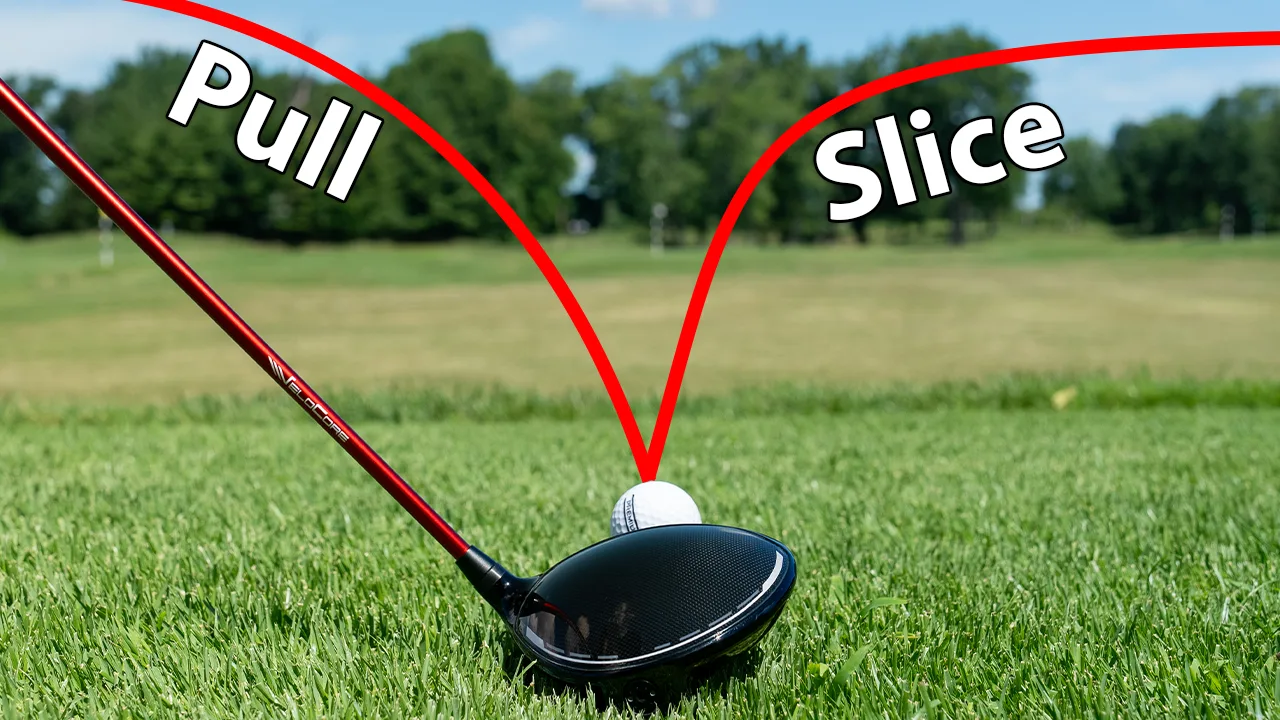 A pull and a slice ball-flight diagram